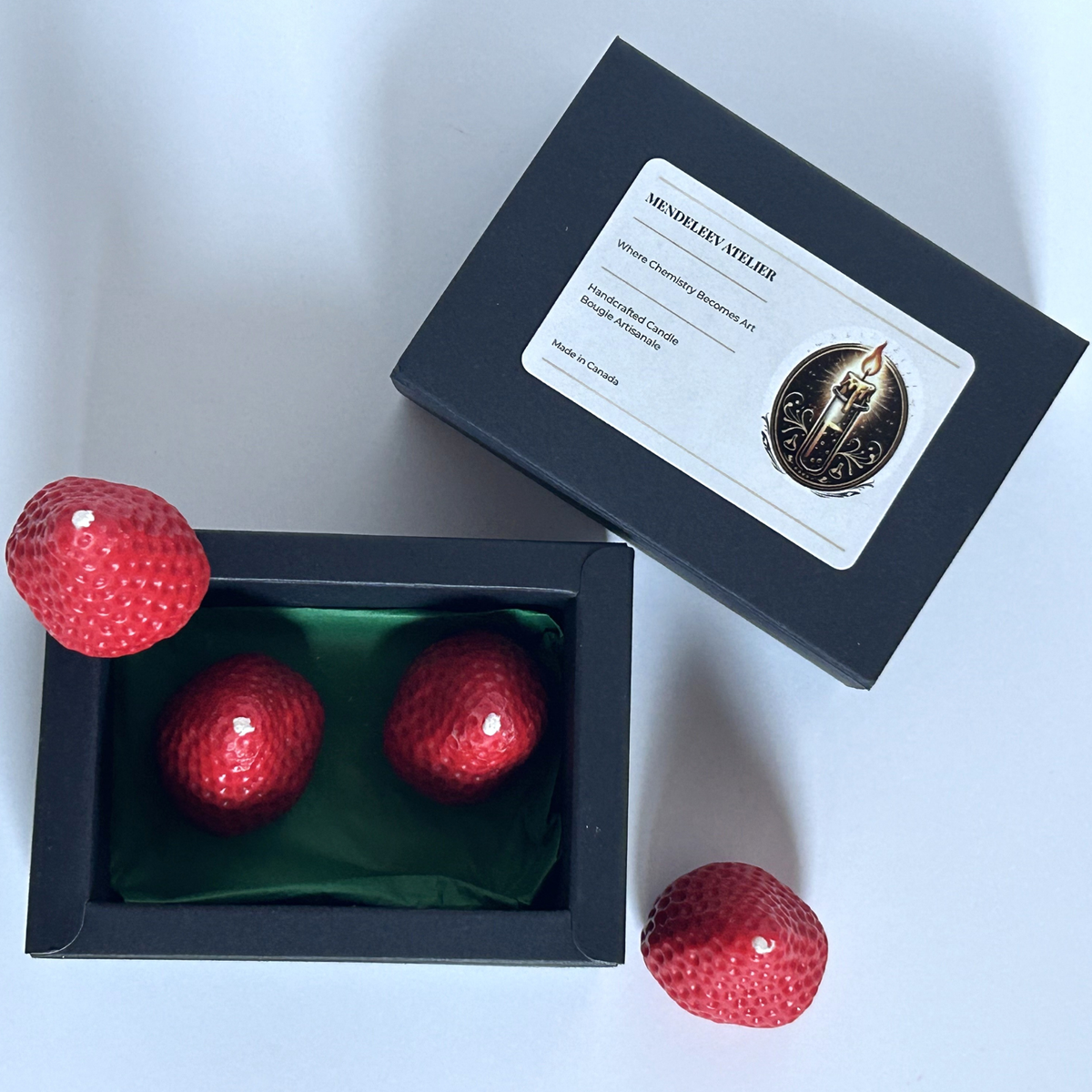 The Fraises Gourmandes Candle Set — Hand-Poured Soy Strawberries